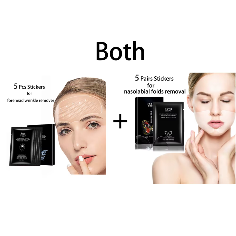 Microcrystalline Anti-Wrinkle Patches – Facial Lifting Stickers for Nasolabial Folds, Forehead & V-Line | Collagen Gel Treatment